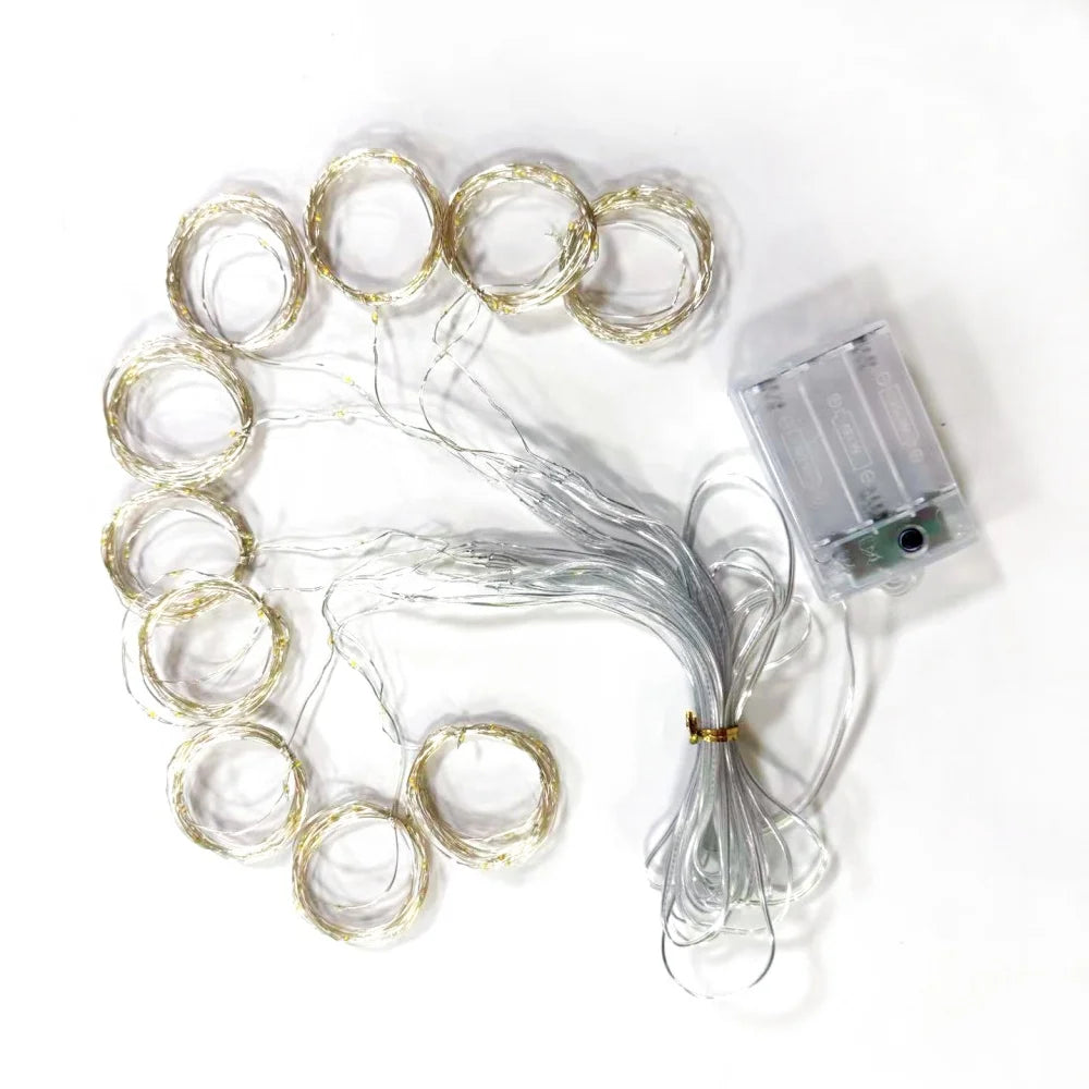 Ramadan Decoration for Home Battery Power LED Curtain Light String Wedding Birthday Party Decor 2026 Valentine's Day Eid Mubarak