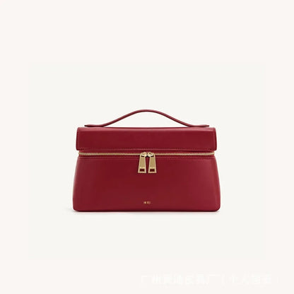JWPEI Box-Shaped Cross-Border Shoulder Bag Small Niche Design Handbag Diagonal Bag Leather Handbag for Daily Matching