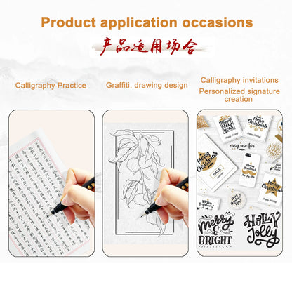 4 pcs Calligraphy Art Marker Pens Brush Art as a gift for Craft Supplies Art Writing Office School Supplies Stationery Student