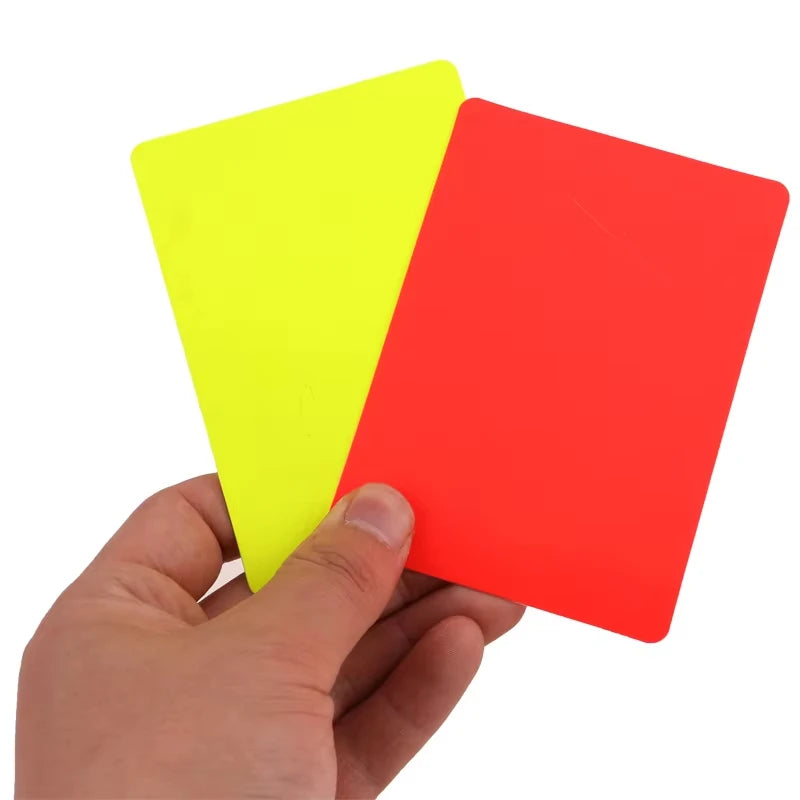 PVC football referee warning red and yellow card football match training referee tool football sports accessory 8x11cm