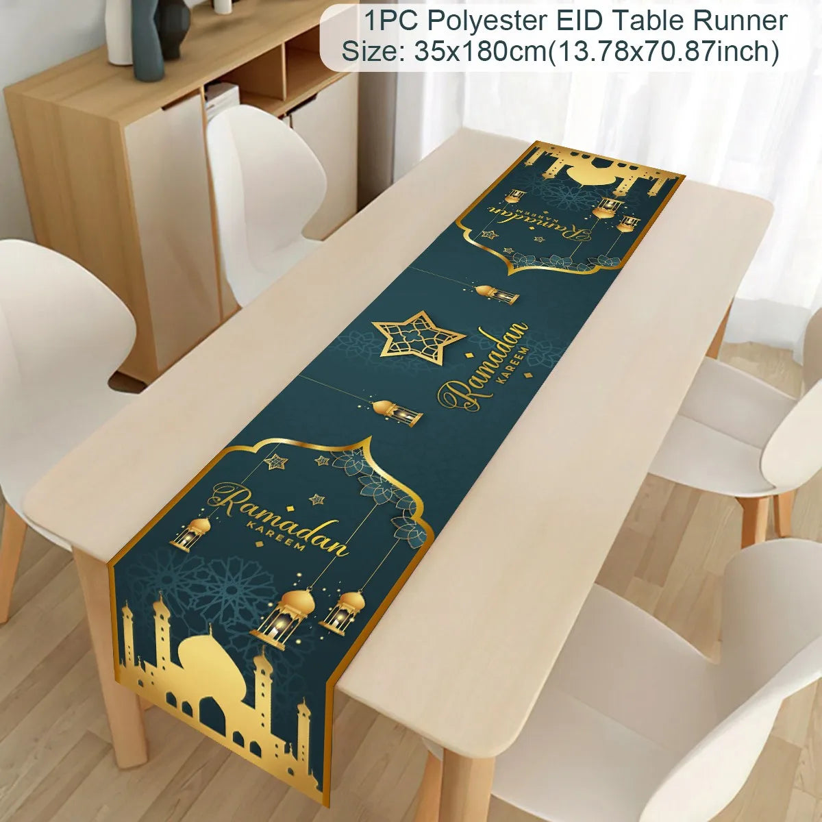Ramadan Table Runner Eid Mubarak Decor For Home 2025 Tablecloth Islamic Muslim Party Supplies Ramadan Kareem Eid Al-Fitr Gifts