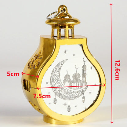 2026 Ramadan Decoration LED Lantern Light Eid Mubarak Star Moon Castle Lights Islamic Muslim Party Ornaments Eid Al-Fitr Gifts