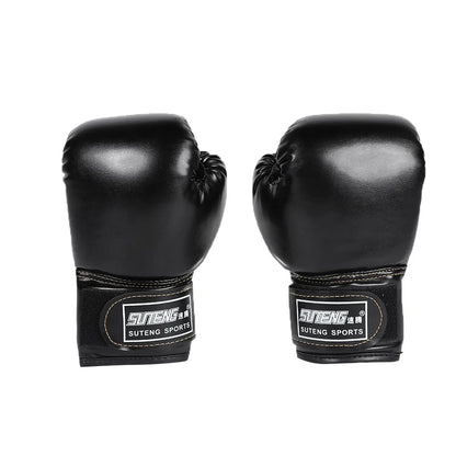 2pcs Boxing Training Fighting Gloves PU Leather Kids Breathable Muay Thai Sparring Punching Karate Kickboxing Professional Glove