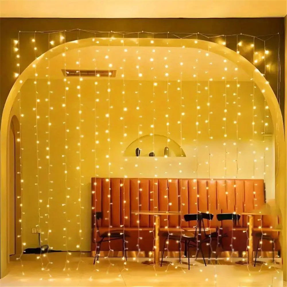 Battery Operated Ramadan Home Decoration Curtain LED String Lights Fairy Lights EID Mubarak Bedroom Wedding Valentine's Day