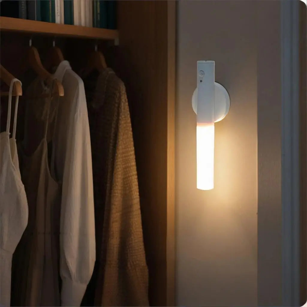Smart Motion Sensor Night Light Rechargeable Magnetic Wall Lamp LED Induction Light for Corridor Bedroom Stair Hallway Bathroom