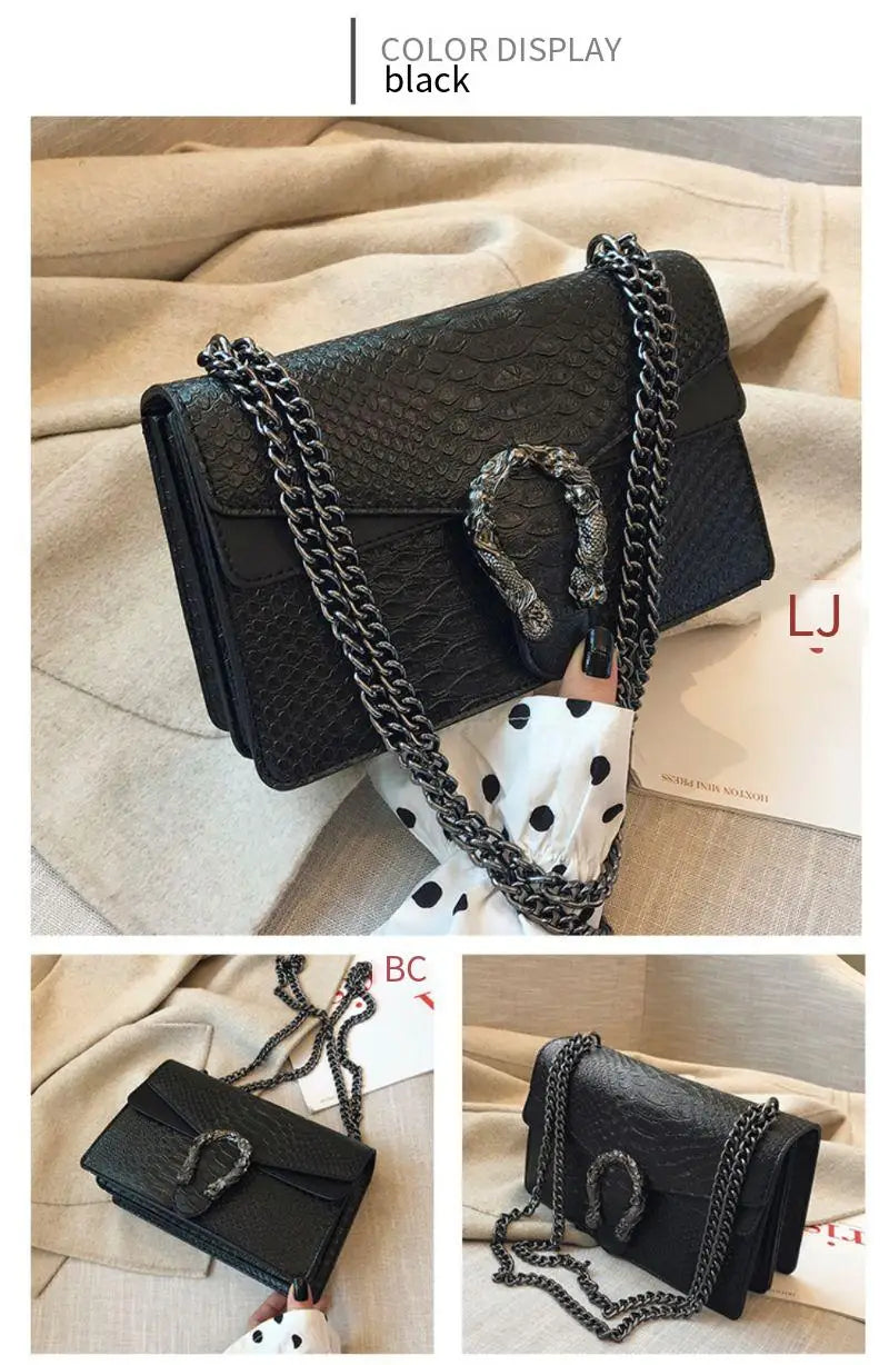 The 2025 new retro crocodile-patterned chain Dionysus bag is a high-end single-shoulder crossbody women's bag