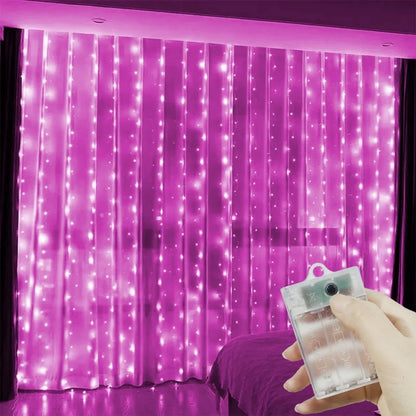 Ramadan Decoration for Home Battery Power LED Curtain Light String Wedding Birthday Party Decor 2026 Valentine's Day Eid Mubarak