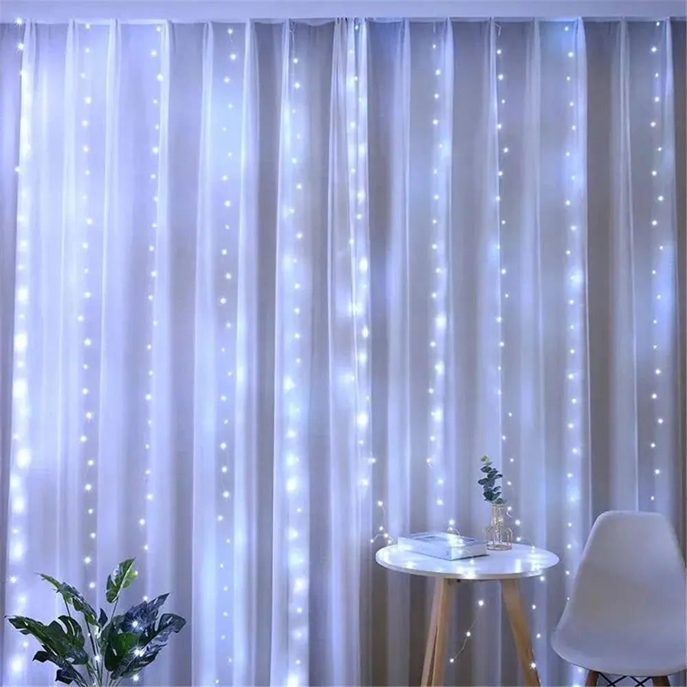 Battery Operated Ramadan Home Decoration Curtain LED String Lights Fairy Lights EID Mubarak Bedroom Wedding Valentine's Day