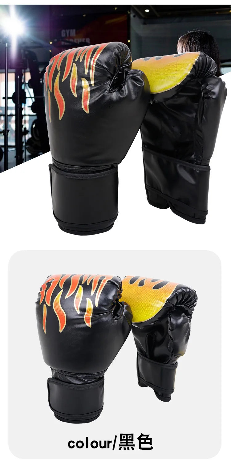 Boxing Gloves Breathable PU Leather Fighting Gloves Kids Boxing Training Kickboxing Gloves for Gym Indoor Outdoor Sport