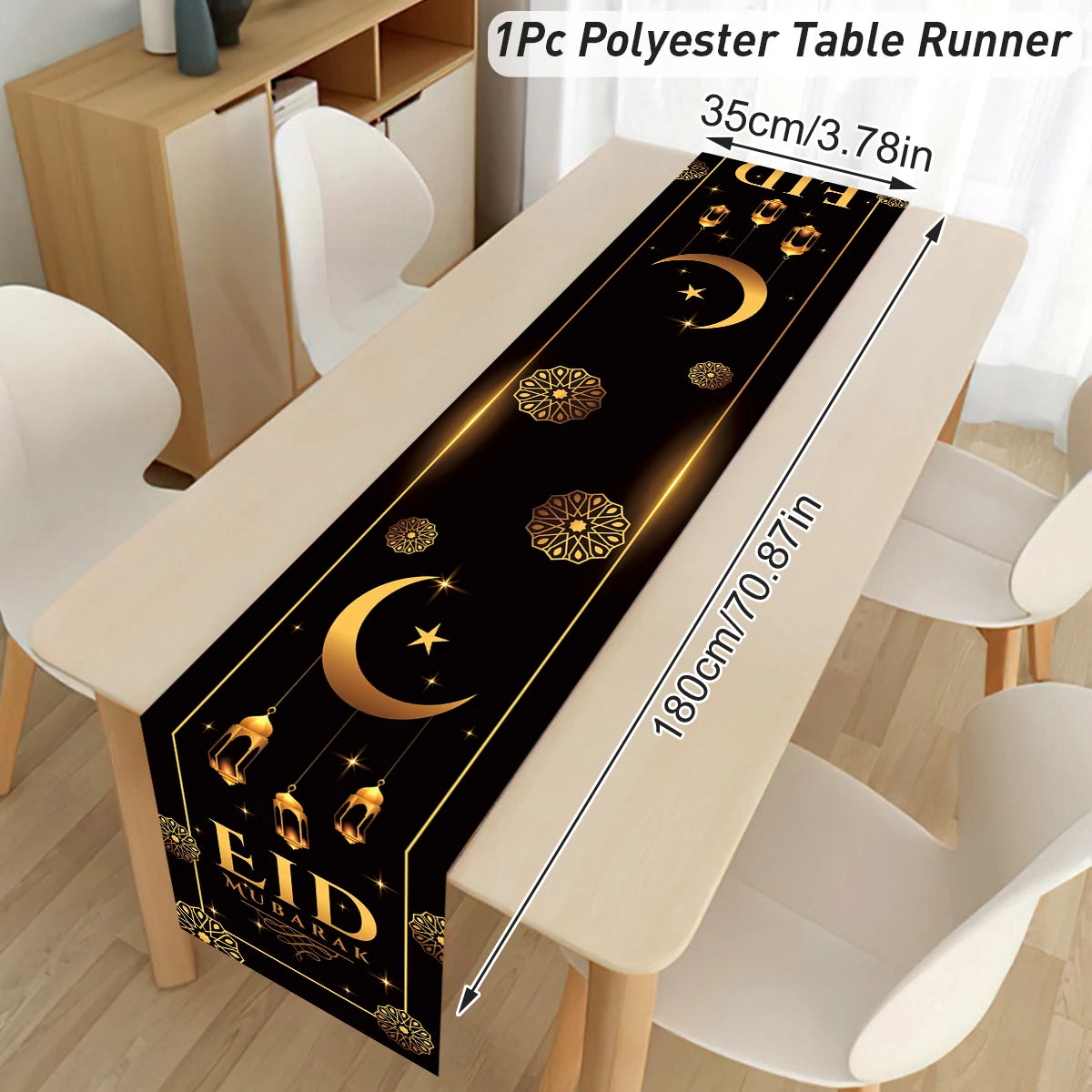 Ramadan Table Runner Eid Mubarak Decor For Home 2025 Tablecloth Islamic Muslim Party Supplies Ramadan Kareem Eid Al-Fitr Gifts