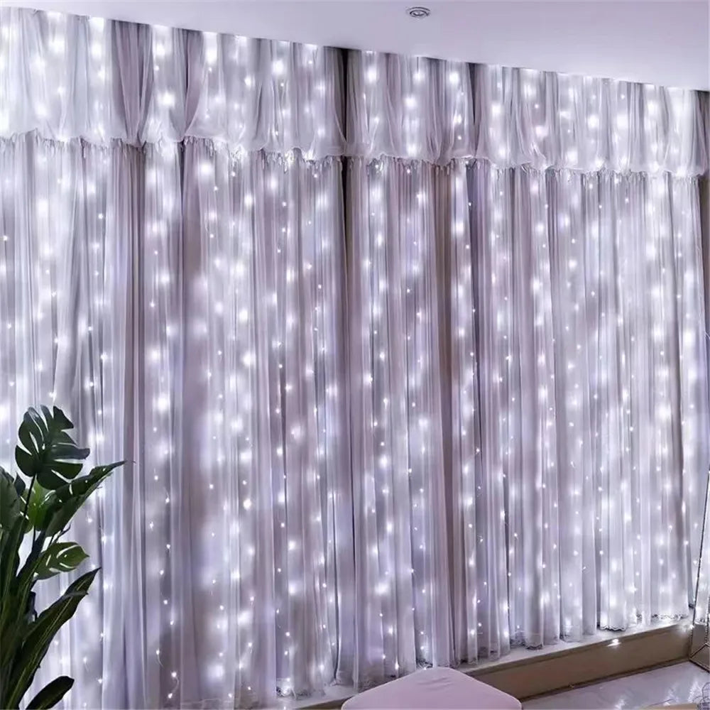 Battery Operated Ramadan Home Decoration Curtain LED String Lights Fairy Lights EID Mubarak Bedroom Wedding Valentine's Day