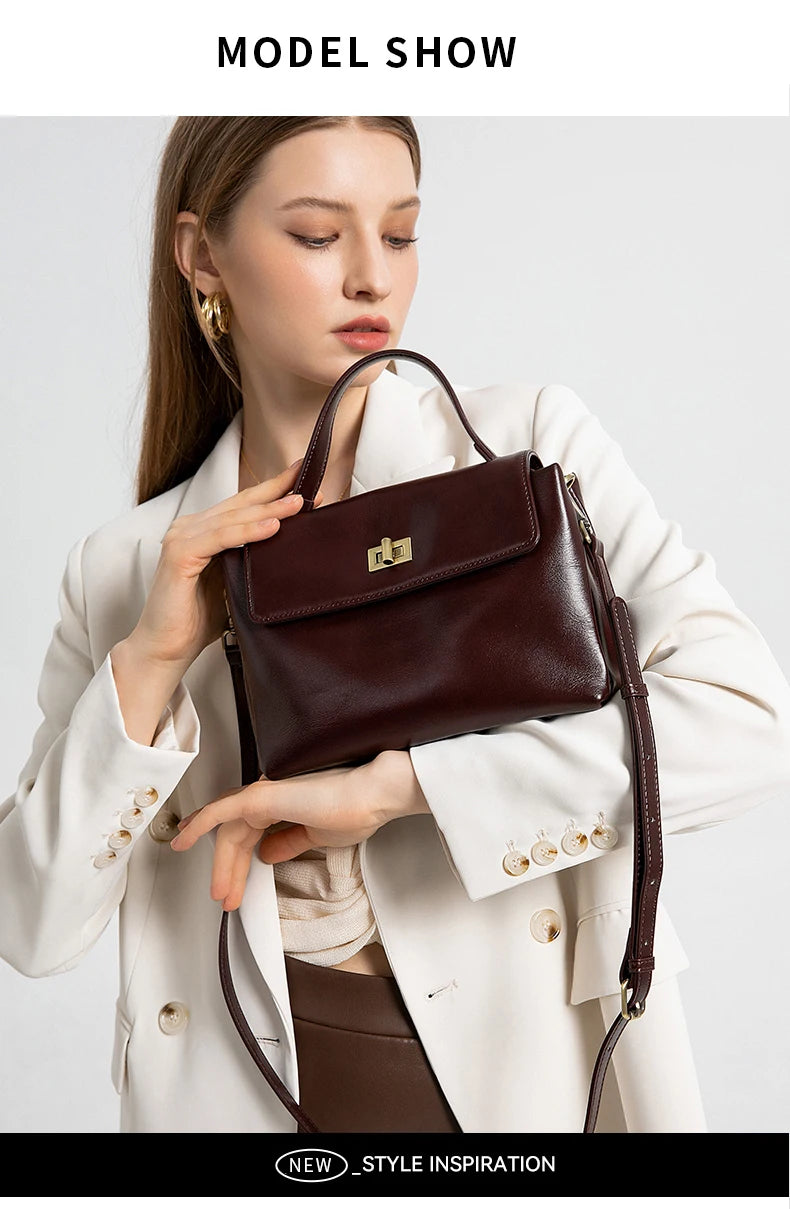 Women Cowhide Genuine Leather Tote Bag Lady Designer Luxury Soft Leather Handbag Fashion Crossbody Bags Female Shoulder Handbag