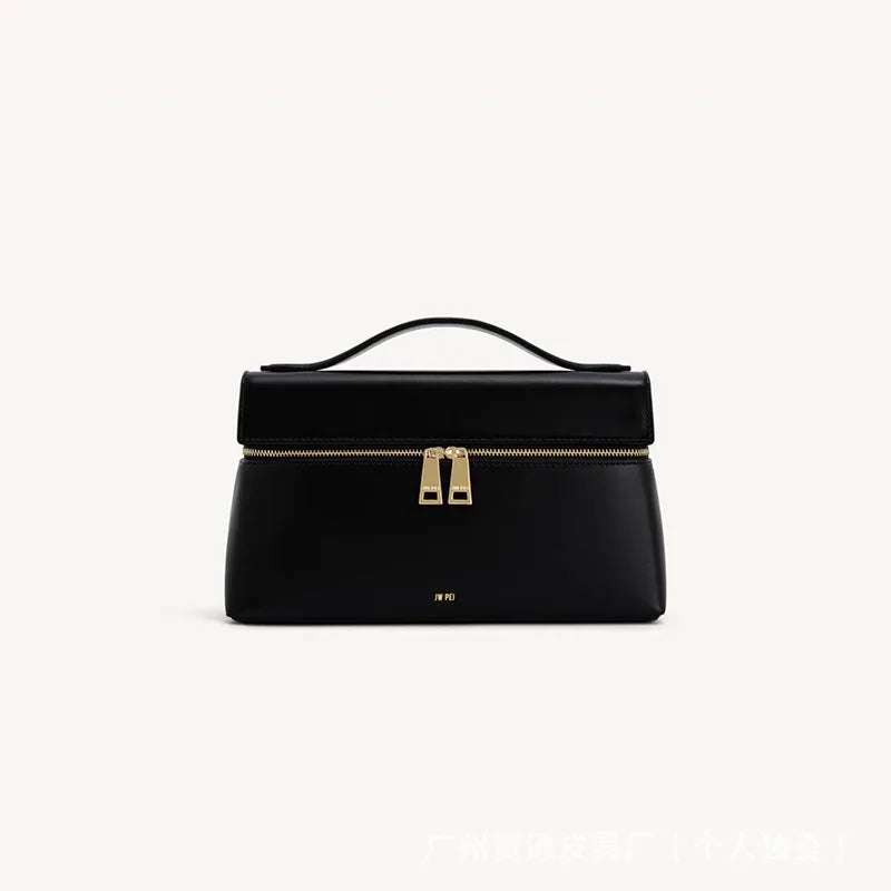 JWPEI Box-Shaped Cross-Border Shoulder Bag Small Niche Design Handbag Diagonal Bag Leather Handbag for Daily Matching