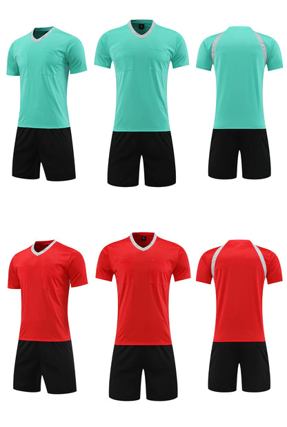 Professional Referee Jersey Set Custom Adult Soccer Jersey Set Football Referee Uniform Men Training Set Foot Team Shirt