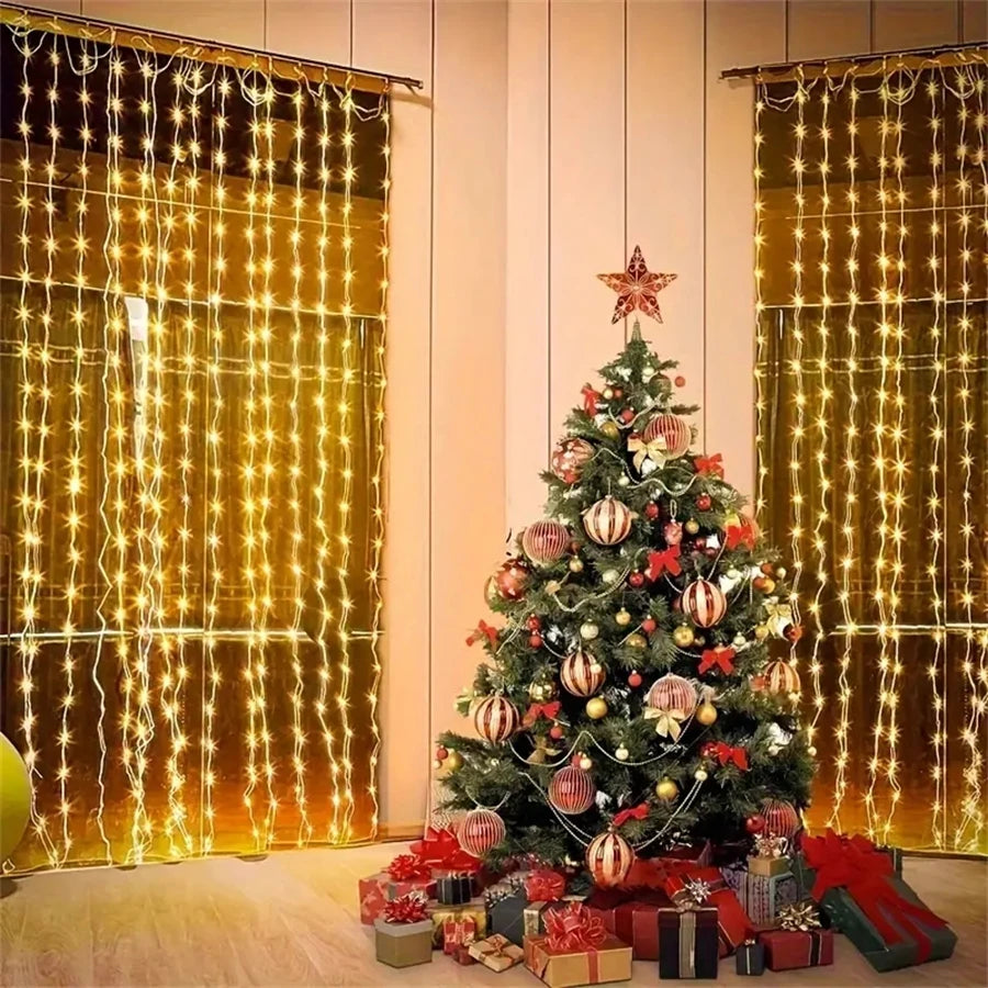 Battery Powered Ramadan Decoration LED Curtain String Lights Fairy Lights EID Mubarak Bedroom Wedding Valentine's Day Party