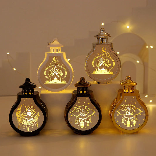 2026 Ramadan Decoration LED Lantern Light Eid Mubarak Star Moon Castle Lights Islamic Muslim Party Ornaments Eid Al-Fitr Gifts