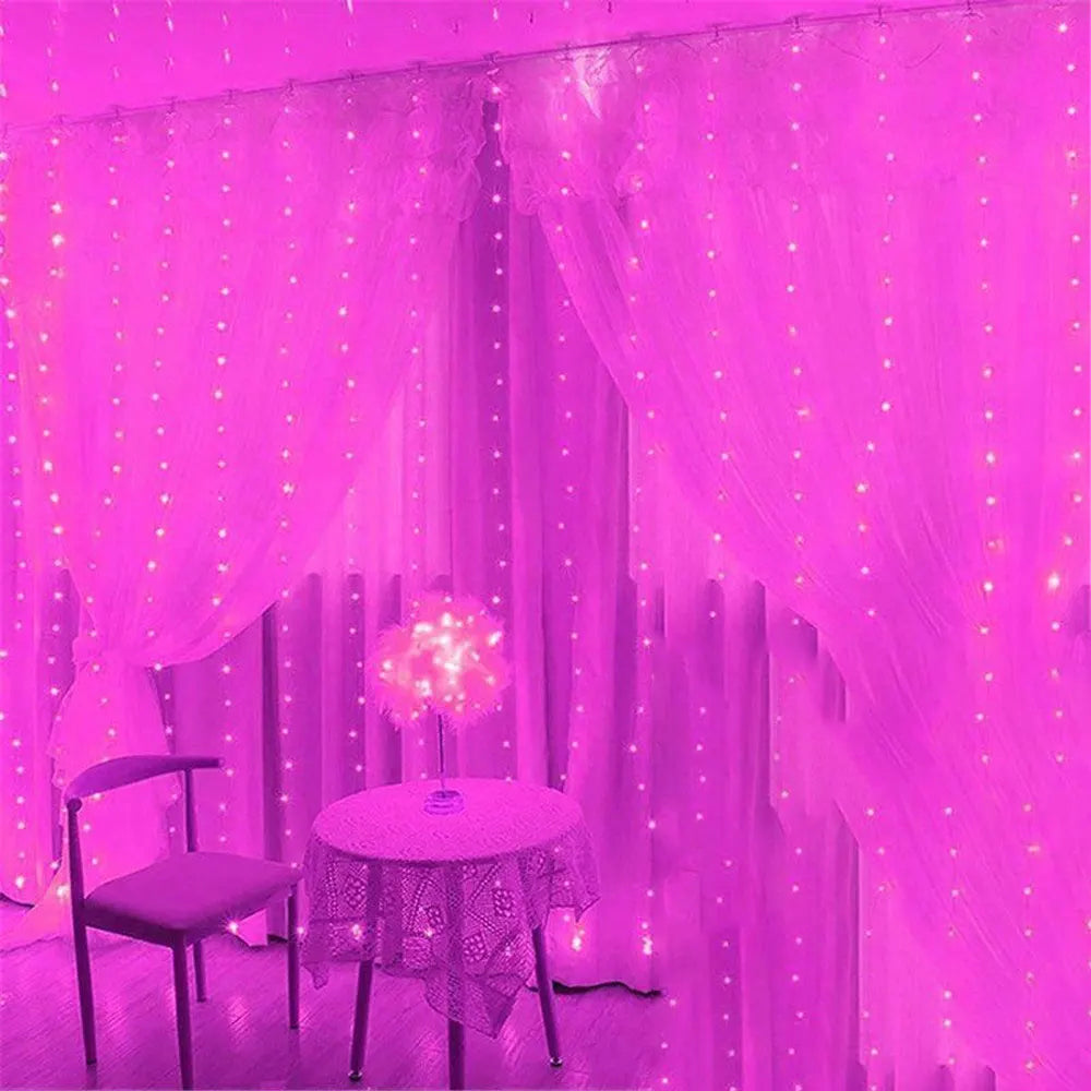 Battery Operated Ramadan Home Decoration Curtain LED String Lights Fairy Lights EID Mubarak Bedroom Wedding Valentine's Day