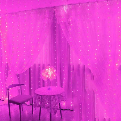 Battery Operated Ramadan Home Decoration Curtain LED String Lights Fairy Lights EID Mubarak Bedroom Wedding Valentine's Day