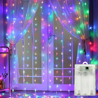 Battery Powered Ramadan Decoration LED Curtain String Lights Fairy Lights EID Mubarak Bedroom Wedding Valentine's Day Party