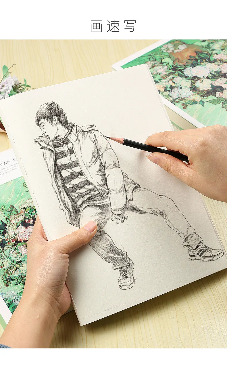 16K Thickened Sketchbook Painting Graffiti Book Blank Paper Sketch Book Art Lead Watercolor Book