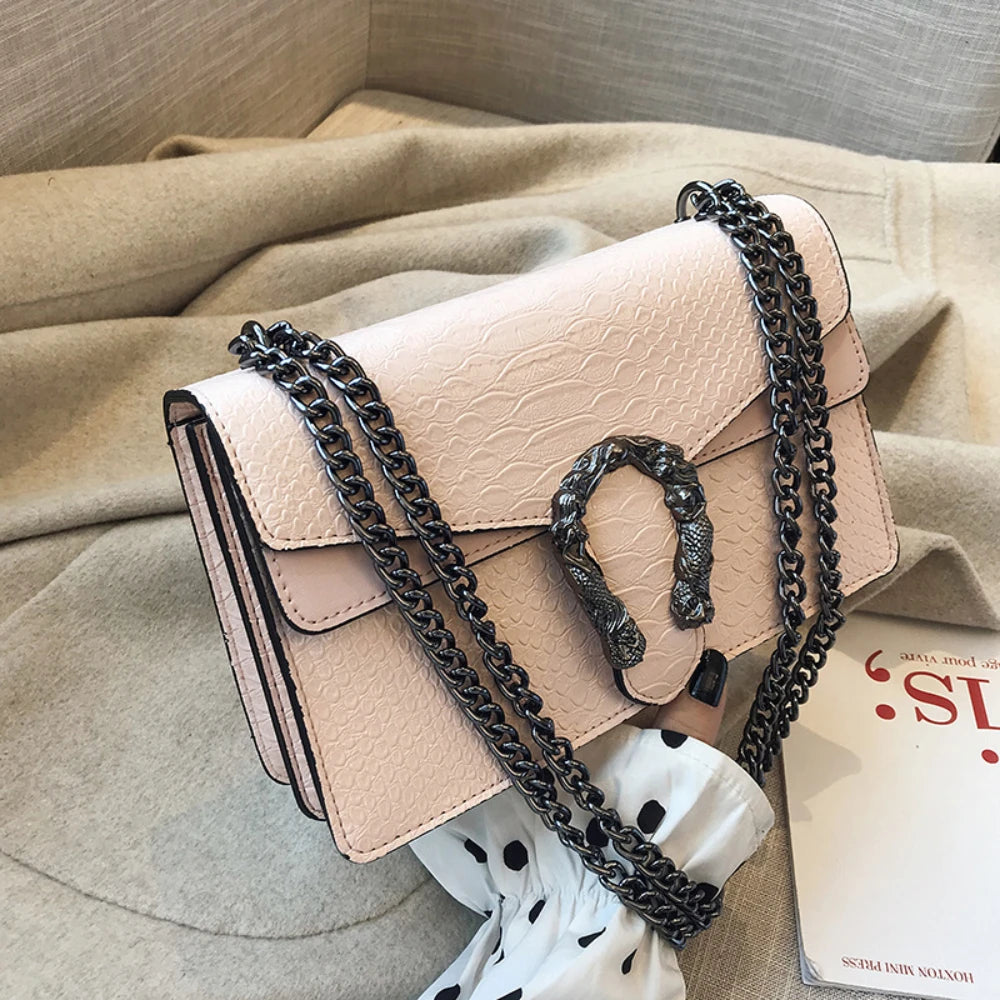 The 2025 new retro crocodile-patterned chain Dionysus bag is a high-end single-shoulder crossbody women's bag