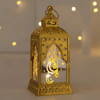 Ramadan Decoration LED Lantern Light Eid Mubarak Star Moon Castle Lights Eid Al-Fitr Gift Islamic Muslim Festival Party Supplies