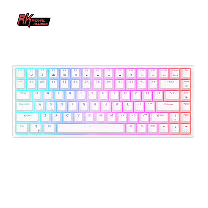 RK84 Royal Kludge Brazilian Wireless Gaming Keyboard 84 Keys RGB Tri-Mode BT5.0/2.4G/Wired Hot-Swappable Mechanical Keyboards