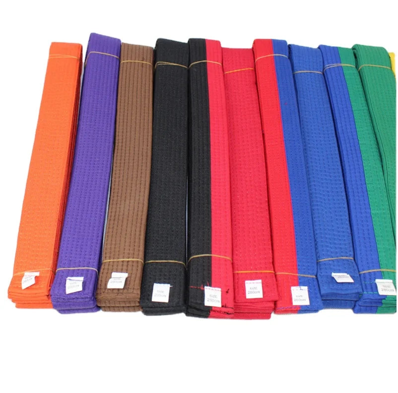 Customized embroidery top Quality Martial arts karate belts bjj men gi belts all sizes all color belts taekwondo judo