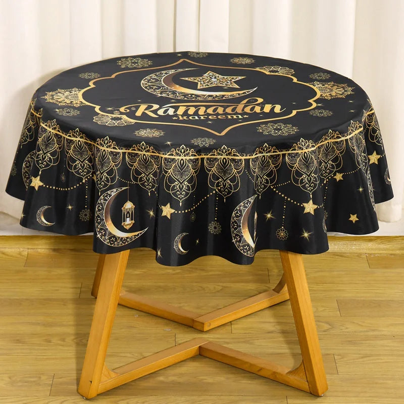Ramadan Decor Tablecloth EID Mubarak Decoration 2026 For Home Table Cover Ramadan Kareem Islamic Muslim Party Eid Al Adha Gifts
