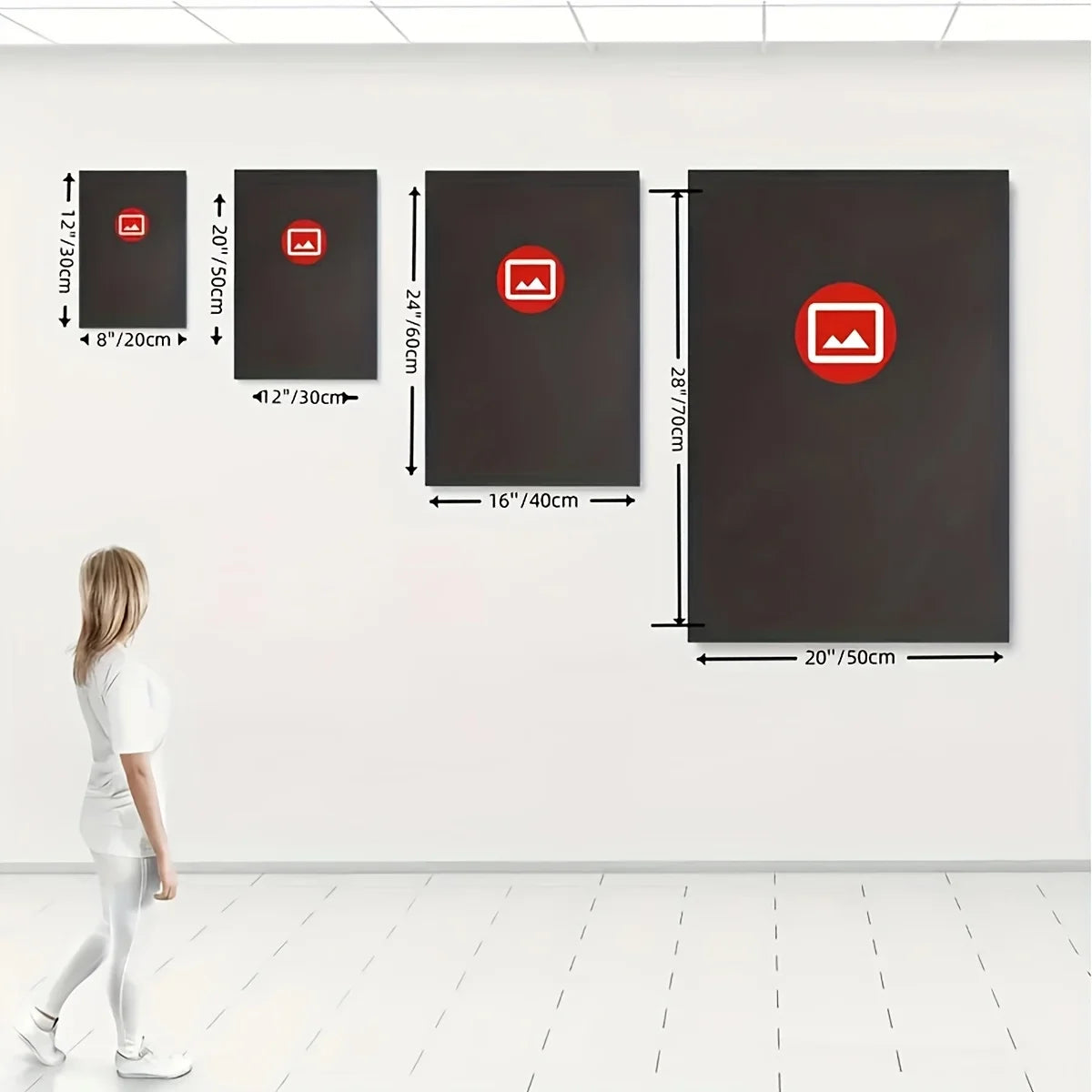 3 pieces of modern minimalist style Arabic calligraphy canvas decorative paintings Islamic culture art wall decoration 2D flat p