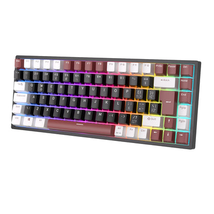 RK84 Royal Kludge Brazilian Wireless Gaming Keyboard 84 Keys RGB Tri-Mode BT5.0/2.4G/Wired Hot-Swappable Mechanical Keyboards