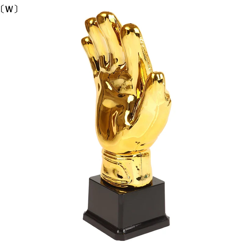〔W〕Golden Gloves Football Trophy Winner Gold Trophys Goalkeeper Gamesoccer Competition Adult Glove School Kids Awardtrophies Cup