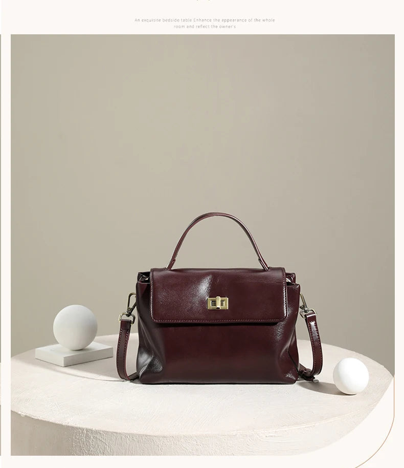 Women Cowhide Genuine Leather Tote Bag Lady Designer Luxury Soft Leather Handbag Fashion Crossbody Bags Female Shoulder Handbag