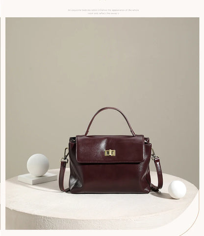 Women Cowhide Genuine Leather Tote Bag Lady Designer Luxury Soft Leather Handbag Fashion Crossbody Bags Female Shoulder Handbag
