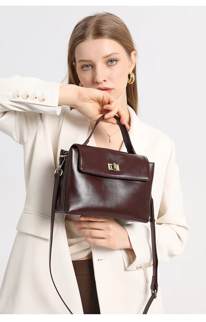 Women Cowhide Genuine Leather Tote Bag Lady Designer Luxury Soft Leather Handbag Fashion Crossbody Bags Female Shoulder Handbag