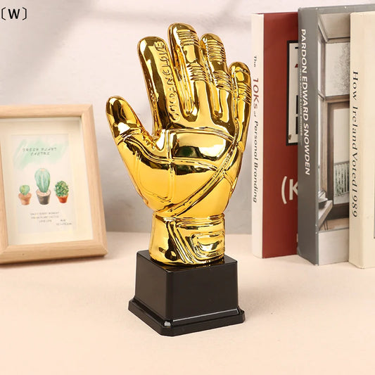 〔W〕Golden Gloves Football Trophy Winner Gold Trophys Goalkeeper Gamesoccer Competition Adult Glove School Kids Awardtrophies Cup