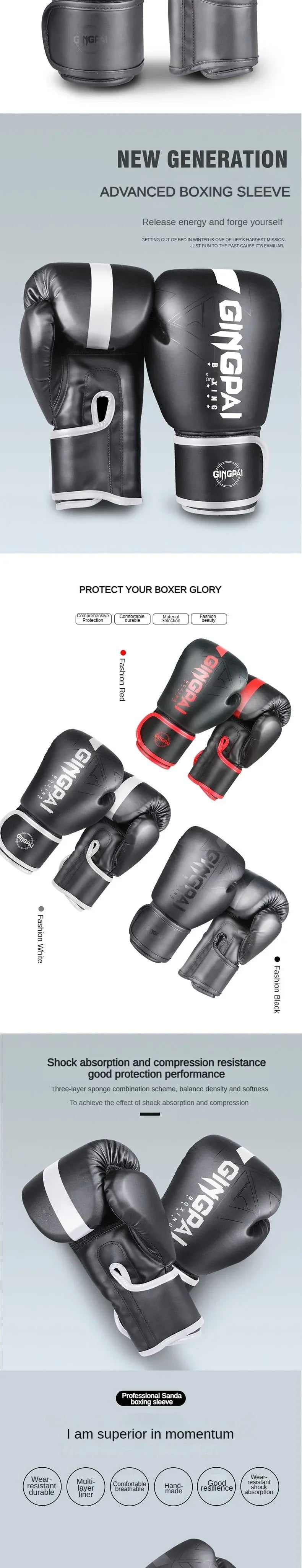 Professional Boxing Gloves Adult Sparring Free Fighting Gloves Breathable Large Size Fighting Men Women Playing Sandbags Combat