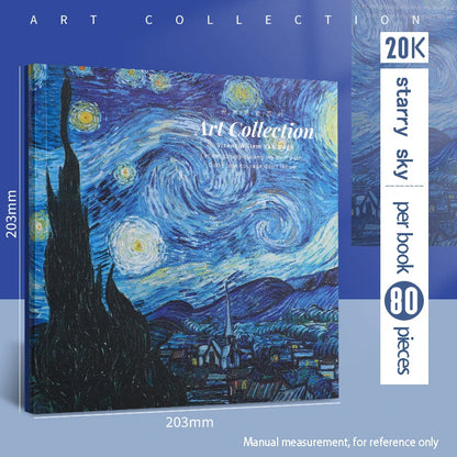 20K Van Gogh Oil Painting Sketch Book Hand Ledger Thickened with 80 Blank Student Art Drawing Special Sketching Book