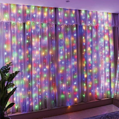 Battery Operated Ramadan Home Decoration Curtain LED String Lights Fairy Lights EID Mubarak Bedroom Wedding Valentine's Day
