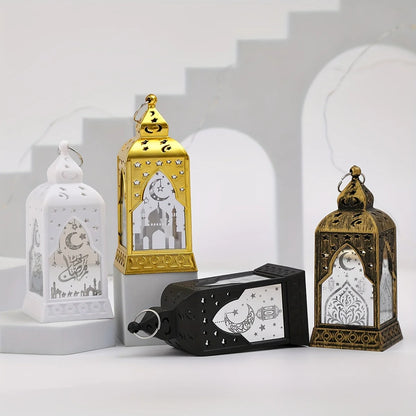 Ramadan Decoration LED Lantern Light Eid Mubarak Star Moon Castle Lights Eid Al-Fitr Gift Islamic Muslim Festival Party Supplies