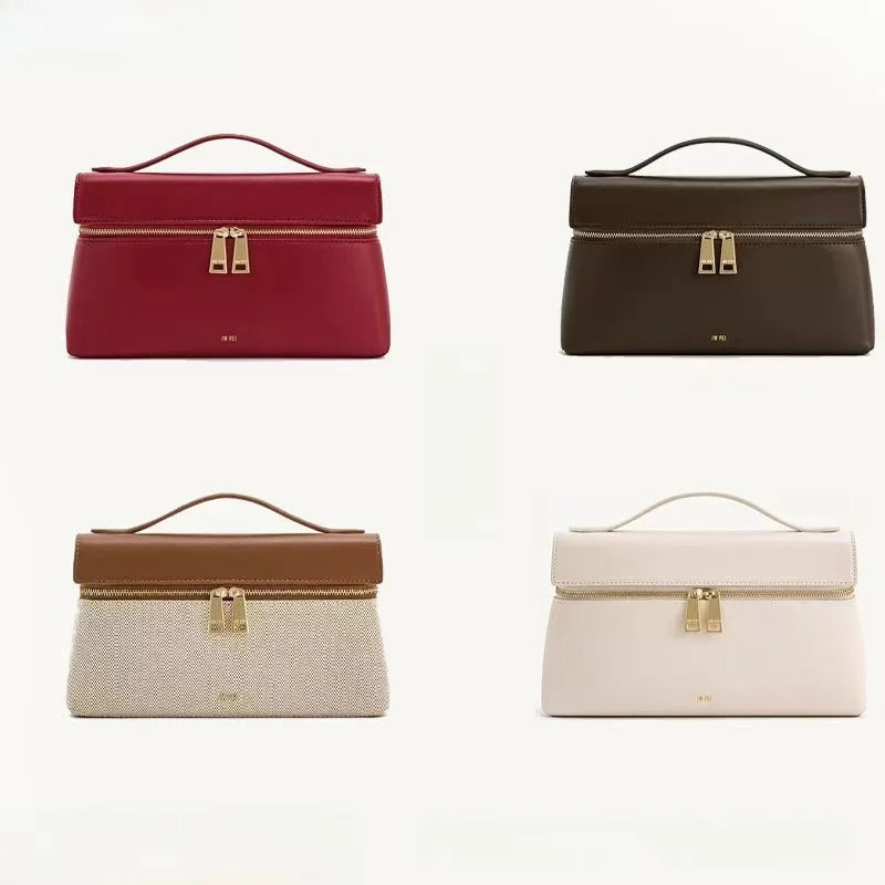 JWPEI Box-Shaped Cross-Border Shoulder Bag Small Niche Design Handbag Diagonal Bag Leather Handbag for Daily Matching