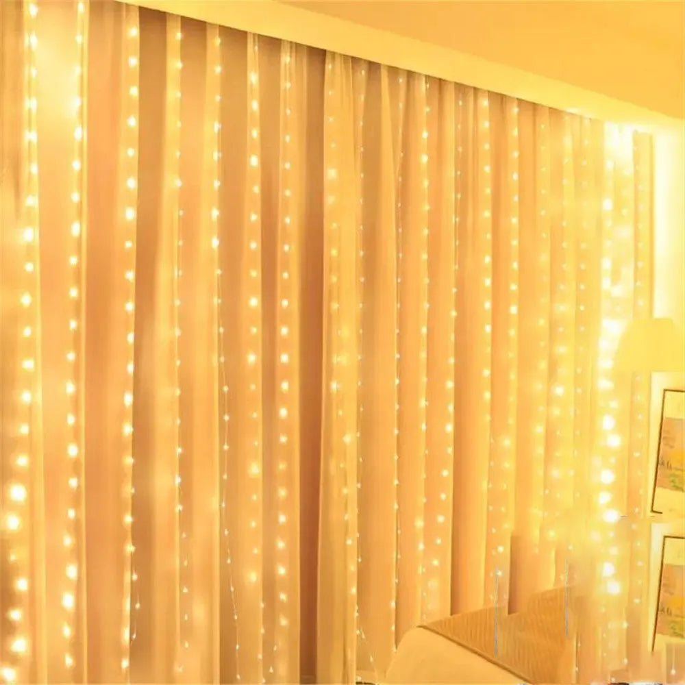 Battery Operated Ramadan Home Decoration Curtain LED String Lights Fairy Lights EID Mubarak Bedroom Wedding Valentine's Day