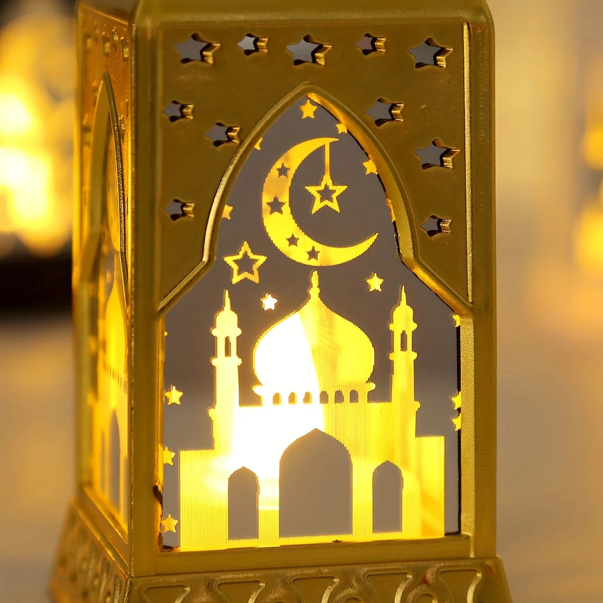 Ramadan Decoration LED Lantern Light Eid Mubarak Star Moon Castle Lights Eid Al-Fitr Gift Islamic Muslim Festival Party Supplies