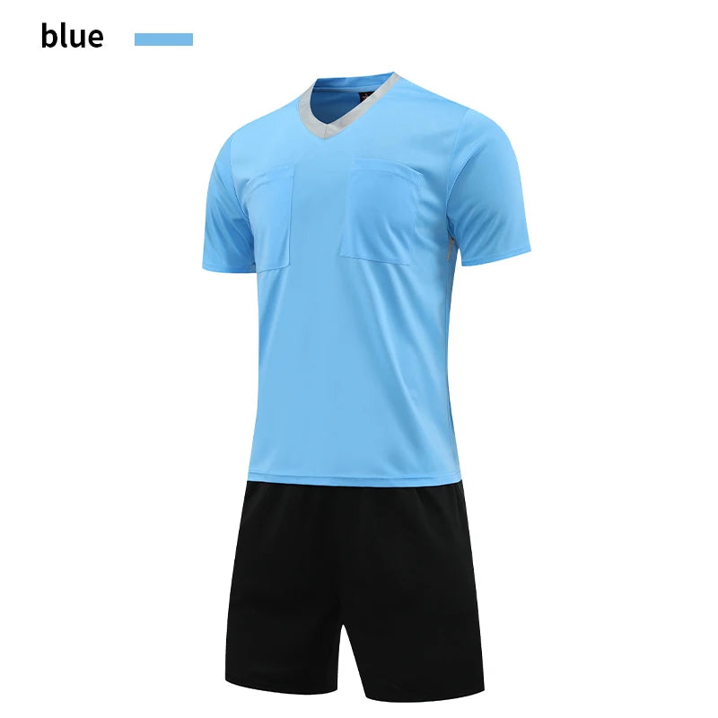 Professional Referee Jersey Set Custom Adult Soccer Jersey Set Football Referee Uniform Men Training Set Foot Team Shirt