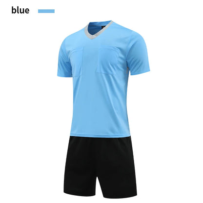 Professional Referee Jersey Set Custom Adult Soccer Jersey Set Football Referee Uniform Men Training Set Foot Team Shirt