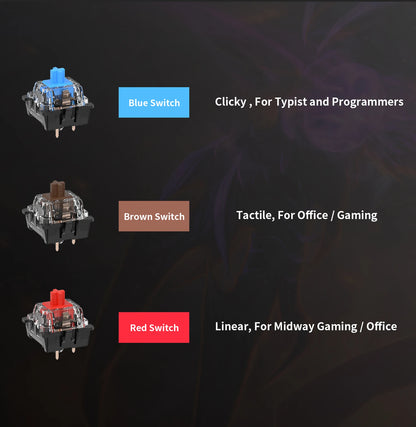 RK84 Royal Kludge Brazilian Wireless Gaming Keyboard 84 Keys RGB Tri-Mode BT5.0/2.4G/Wired Hot-Swappable Mechanical Keyboards