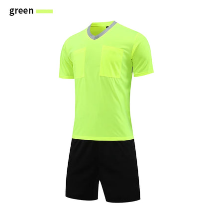 Professional Referee Jersey Set Custom Adult Soccer Jersey Set Football Referee Uniform Men Training Set Foot Team Shirt