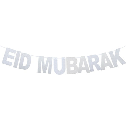 13Ft Iridescent Ramadan EID Mubarak Banner Decorations Hanging Star Moon Lamp Garlands Ramadan Mubarak Home Decor Birthday Party