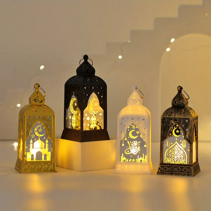 Ramadan Decoration LED Lantern Light Eid Mubarak Star Moon Castle Lights Eid Al-Fitr Gift Islamic Muslim Festival Party Supplies