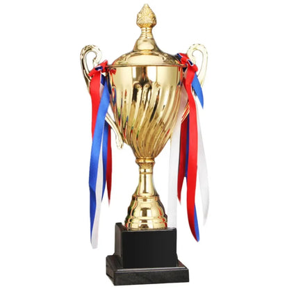 29/33/36cm Gold Trophy Cup Large Size Metal Material Sports Trophy Cup Shape Height Design Winner Trophies Championships